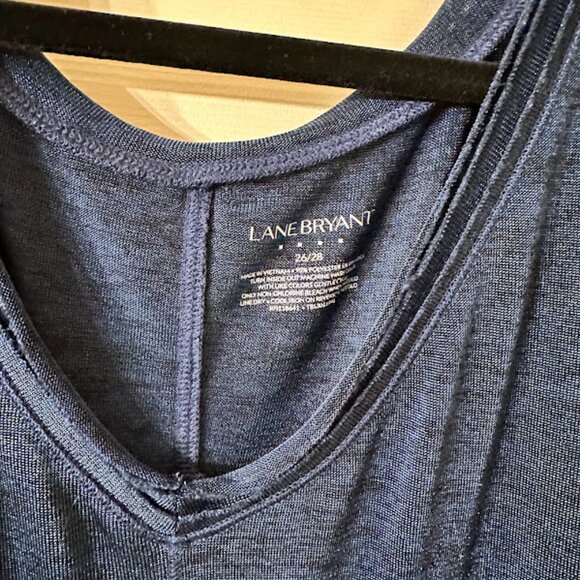 {Plus Size} Women's Lane Bryant Blouse~ Size 26/28~ Blue~ 3/4 Sleeve (B31) - Picture 2 of 5